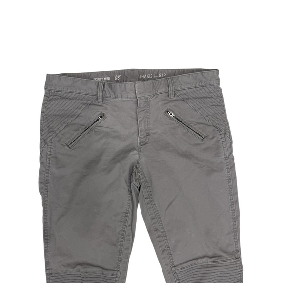 GAP Gray Khakis Skinny Mini Skimmer Size 8 - Picture 2 of 8